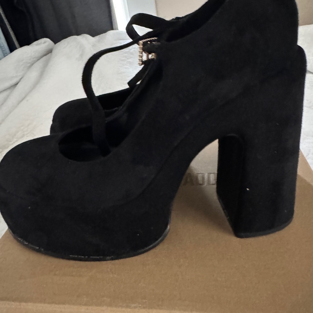 Steve Madden ELYSSA Black Platform Pumps - Picture 6 of 10
